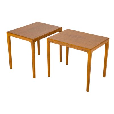 Mid-Century Swedish Side Tables in Walnut attributed to Bertil