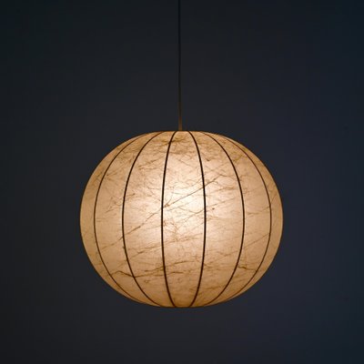 Mid Century Beige Cocoon Pendant by Achille Castiglioni for Hille Italy 1960s