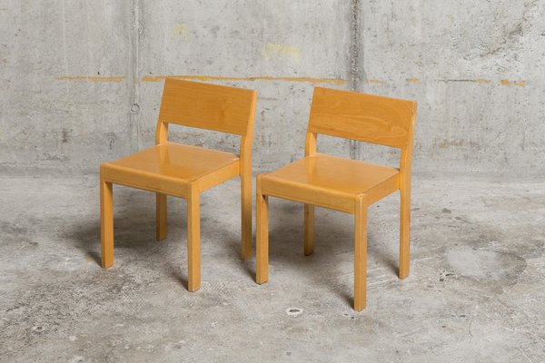 Set of Stackable Childrens Chairs Model 611 by Alvar Aalto