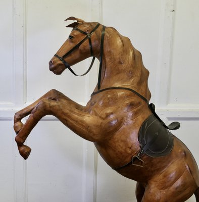 Life Size Arts and Crafts Leather Model of a Horse, 1920s for sale