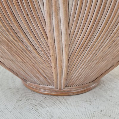 Groer bertopf aus Bambus & Rattan, Frankreich, 1970er bei Pamono kaufen