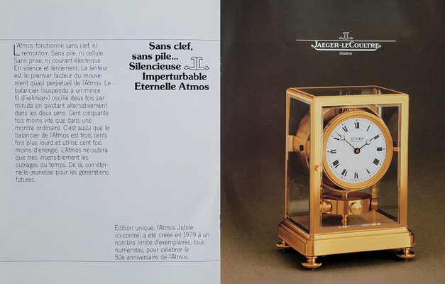 Atmos Jubilee Clock from Jaeger LeCoultre, 1979 for sale at