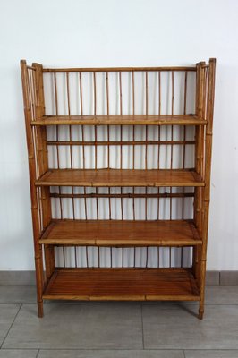 Vintage bamboo bookcase discount