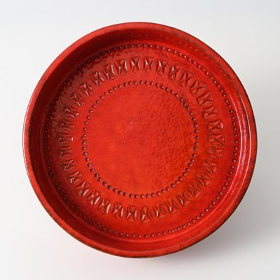 Rimini Red Bowl by Aldo Londi for Bitossi, 1960s for sale at Pamono