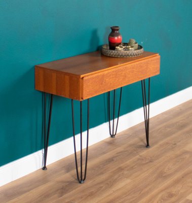 Hairpin leg console table with drawers discount