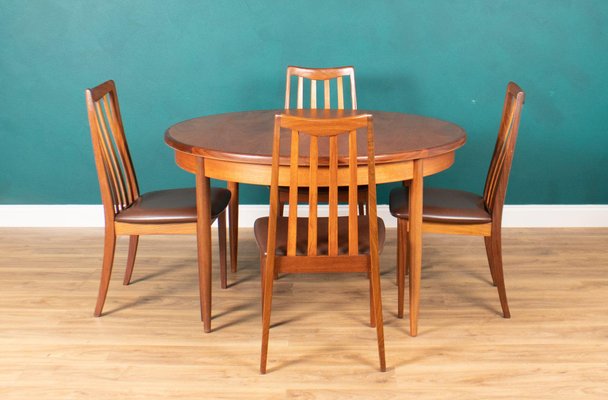 Vintage Teak Dining Table and Chairs by Victor Wilkins for G Plan 1960s Set of 5