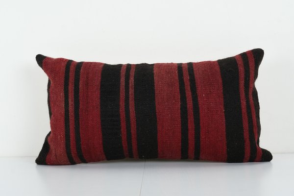 Striped Cushion Cover Fashioned Out of Mid-20th Century Anatolian