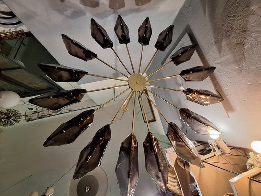 Vintage Chandelier in Brass by Alain Delon
