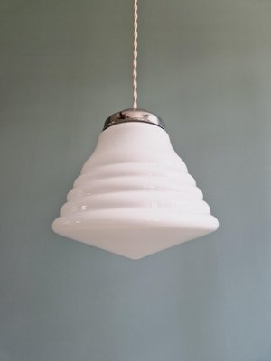 White conical pendant light deals