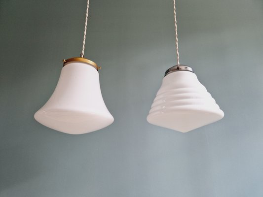 White conical on sale pendant light