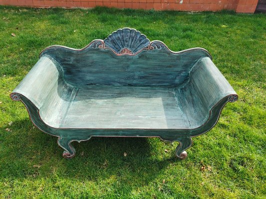 Asian Art Deco 2 Seater Garden Bench