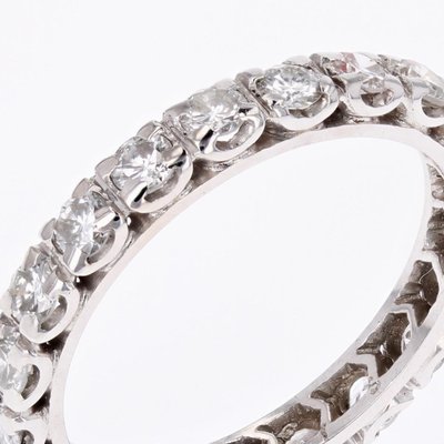 Alliance Américaine Vintage Années 60 - Or Blanc Et Petits Diamants/brillants - Occasion
