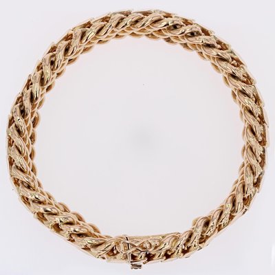 French 18 Karat Rose Gold Curb Bracelet, 1960s for sale at