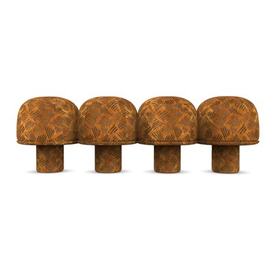 tobacco bench Hygge Bench in Tobacco Kuba Fabric by Saccal Design House for Collector for  sale at Pamono