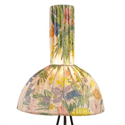Tripod Floor Lamp with a Remarkable Flower Lampshade Germany