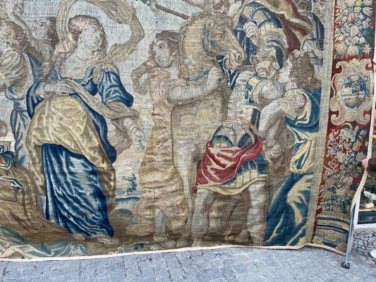 Tapisserie Murale Vintage 3x3 Pieds – Gobelin Français Traditionnel Motif Floral