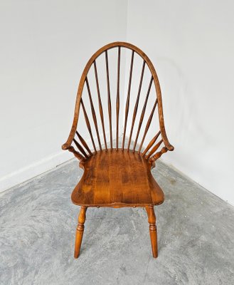 Yugoslavian Windsor Tall Spindle Back Armchair in Beech, Slovenia