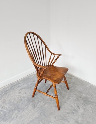Yugoslavian Windsor Tall Spindle Back Armchair in Beech, Slovenia