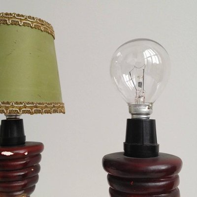 Vintage Lady Lamp By Salvatore Melani, Coleman Table Lamp Bulb