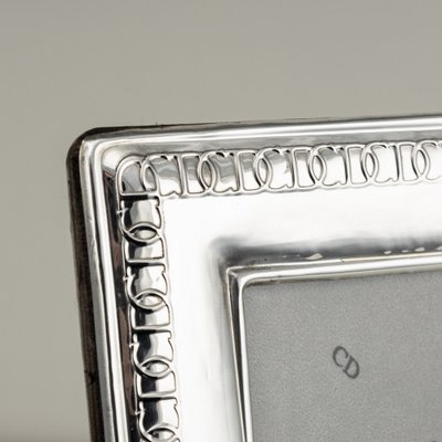 Vintage 20th Century Silver Photograph Frame by Christian Dior for