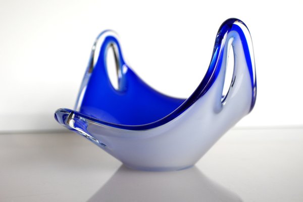 工芸品 Swedish Flygsfors art glass Coquille Paul Kedelv Coquille Flygsfors Art Glass Decorative Bowl