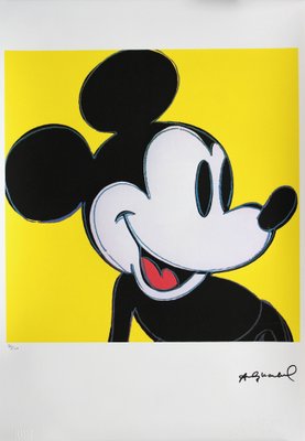 Andy Warhol, Mickey Mouse, Offset Lithograph, 1960s for sale Andy Warhol, Mickey Mouse, Offset Lithograph, 1960s for sale