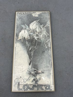 Horst Janssen, Flowers, 1981, Art Print for sale at Pamono