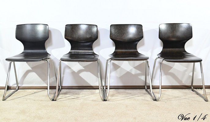 akb　2脚 AICHI パグホルツPAGHOLZ PAGWOOD Side Chairs from Pagholz Flötotto, 1960s, Set of 4 for sale at Pamono