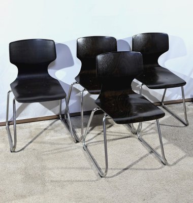 Side Chairs from Pagholz Flötotto, 1960s, Set of 4 for sale at Pamono
