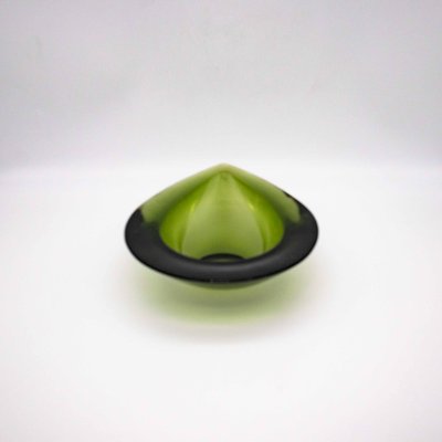 Mid-Century Japanese Crystal Glass Bowl by Denji Takeuchi for