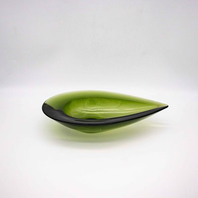 Mid-Century Japanese Crystal Glass Bowl by Denji Takeuchi for