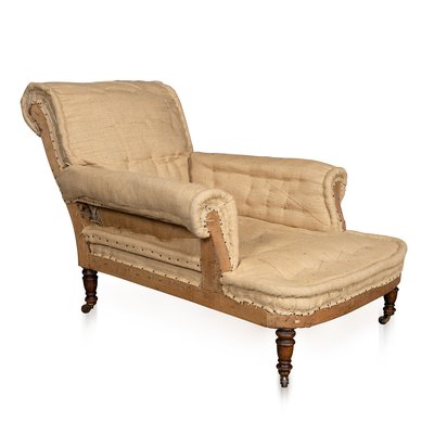 Antique 19th Century Victorian Chaise Longue 1870s for sale at Pamono