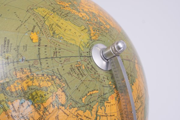 WONDAY Globo Terrestre Luminoso 30 Cm – Stile Antico Con Doppia Mappa E Luce LED