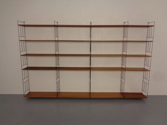 Mid-Century Swedish Shelving System in Rounded Teak, 1960s