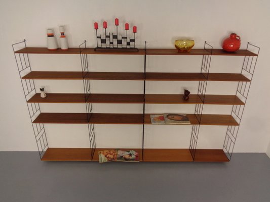 Mid-Century Swedish Shelving System in Rounded Teak, 1960s