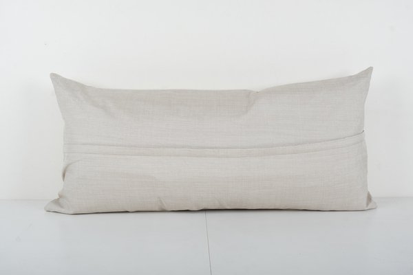 Long Cotton Fabric Uzbek Suzani Bed Cushion Cover with Bird Motif and Tree of Life for sale at Pamono