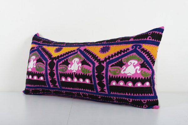 Vintage Lila Buchara Samarkand Suzani Kissenhülle