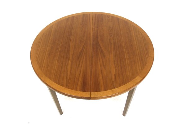 Scandinavian Walnut Dining Table, Sweden, 1960s for sale at Pamono