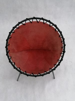 Vintage Leather Balloon Chair, 1960s for sale at Pamono