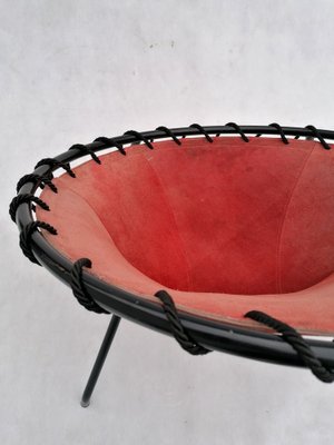 Vintage Leather Balloon Chair, 1960s for sale at Pamono