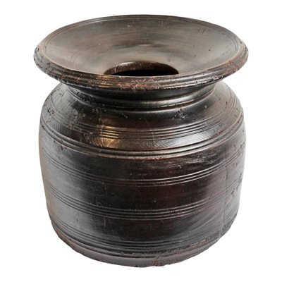 Nepalese Carved Wooden Milk Jar - Early 20th Century Nepalese Carved Wooden Milk Jar - Early 20th Century