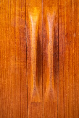 Vintage Danish Teak Tambour-Front Sideboard by Arne Vodder Vintage Danish Teak Tambour-Front Sideboard by Arne Vodder