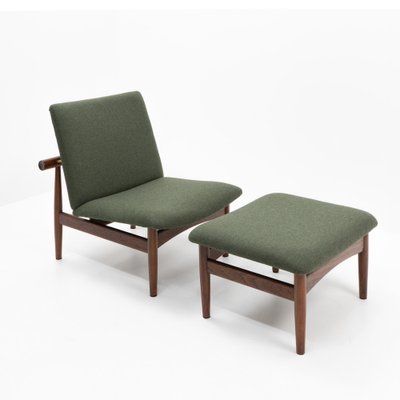 Set of Lounge Chair and Ottoman Japan Series by Finn Juhl for