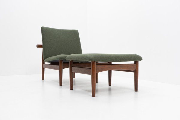 Set of Lounge Chair and Ottoman Japan Series by Finn Juhl for