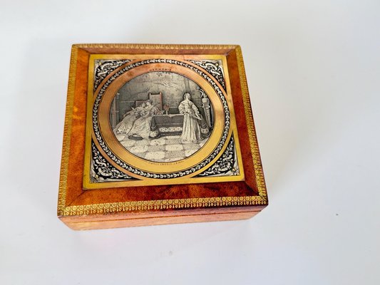 Dekorative oder Schmuckschatulle aus Holz & Leder, Frankreich, 19. Jh. bei Pamono kaufen
