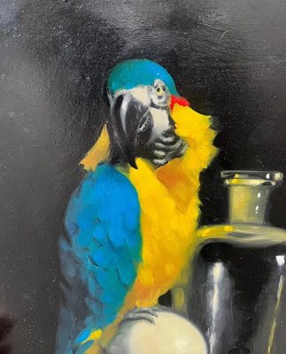 Luisa Albert, The Intruder Macaw Parrot, Oil Painting, 2018 for