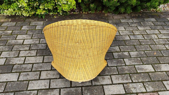 Vintage Wicker Lotus Meditation Chair 1980s for sale at Pamono