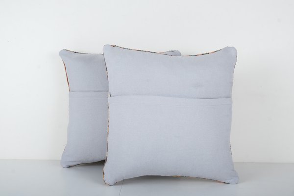 2 Federe Per Cuscino Quadrate 45x45 Cm In Cotone Ricamato - Morbide E Decorative Per Divano, Letto E Soggiorno (Pesce Blu) - 3