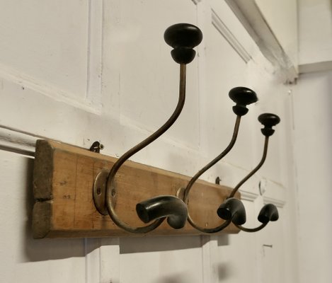 Vintage French Bentwood and Turned Wood Coat Hooks, 1890s for sale at Pamono