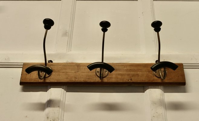 Vintage French Bentwood and Turned Wood Coat Hooks 1890s for sale at Pamono